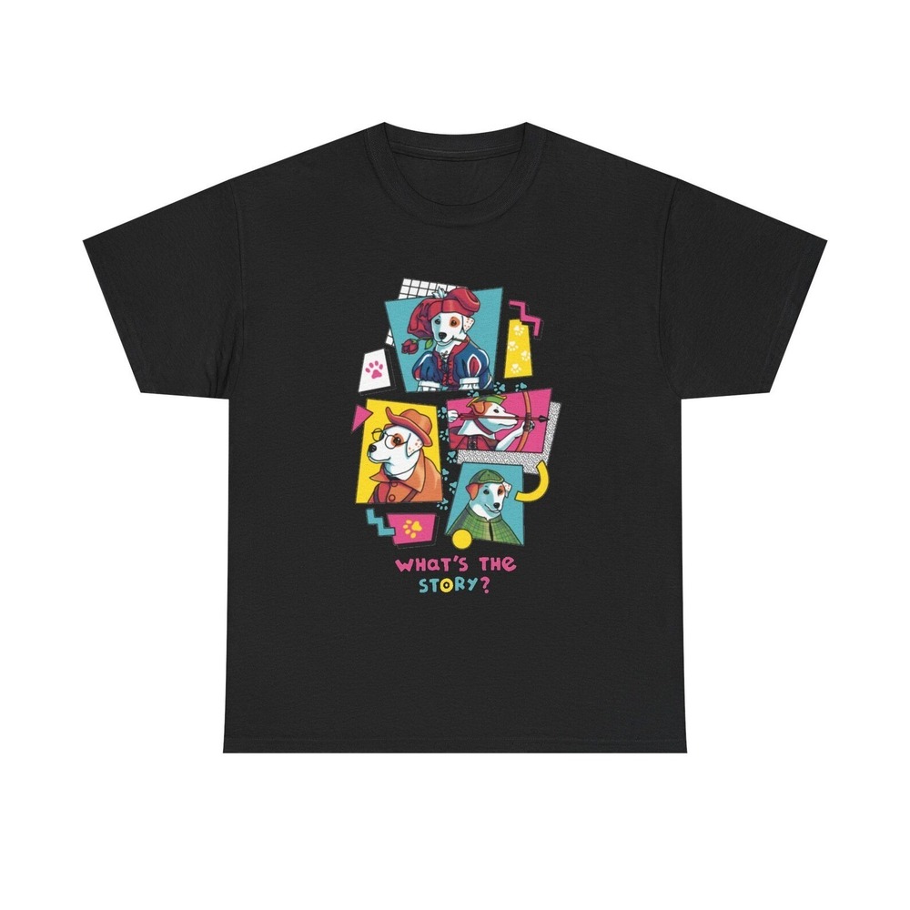 What_s The Story, Wishbone TV Show, 90s Tee Black